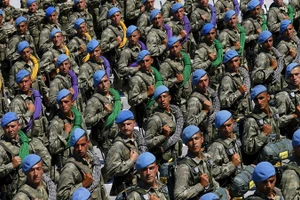 Binh sĩ Thổ Nhĩ Kỳ diễu hành trong cuộc duyệt binh ở Ankara, Thổ Nhĩ Kỳ. (Ảnh minh họa: Reuters) 