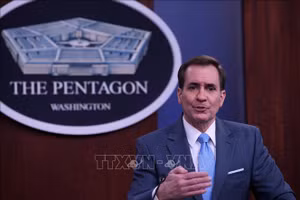 Phát ngôn viên Bộ Quốc phòng Mỹ John Kirby. (Ảnh: AFP/TTXVN)