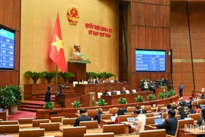 Quốc hội biểu quyết thông qua Luật Điện lực (sửa đổi). (Ảnh: DUY LINH) 