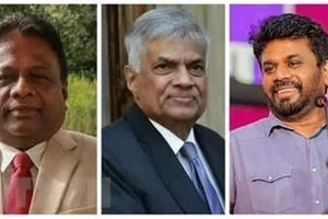 Chân dung các ứng cử viên Tổng thống Sri Lanka (từ trái sang), gồm Dullas Alahapperuma, Ranil Wickremesinghe và Anura Kumara Dissanayake. (Ảnh: Times of India) 
