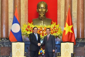 [Ảnh] Chủ tịch nước Võ Văn Thưởng tiếp Thủ tướng nước Cộng hòa Dân chủ Nhân dân Lào Sonexay Siphandone 