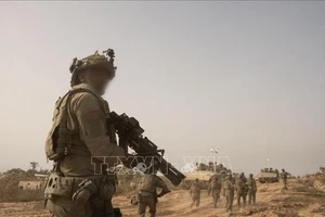 Binh sĩ Israel được triển khai tại Dải Gaza, ngày 19/5/2025. (Ảnh: THX/TTXVN)