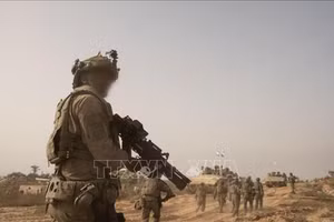 Binh sĩ Israel được triển khai tại Dải Gaza, ngày 19/5/2025. (Ảnh: THX/TTXVN)