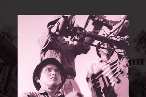 Nhành hoa bên trận địa Hà Nội-Điện Biên Phủ trên không.