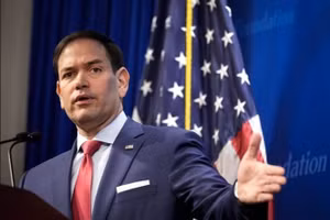 Thượng nghị sĩ Marco Rubio phát biểu tại một sự kiện ở Washington DC, ngày 29/3/2022. Ảnh: Getty Images/TTXVN
