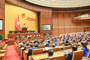 Toàn cảnh phiên họp của Quốc hội. (Ảnh: DUY LINH) 