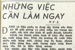 Những việc cần làm ngay (Bài 26)
