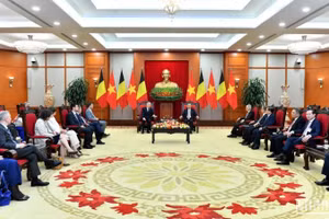 Quang cảnh buổi tiếp. (Ảnh: ĐĂNG KHOA) 