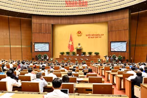 Quang cảnh phiên họp của Quốc hội ngày 14/11. (Ảnh: ĐĂNG KHOA)