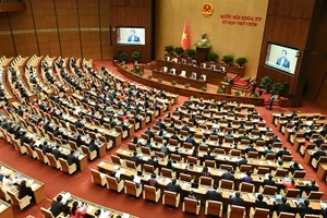 Toàn cảnh hội trường Kỳ họp thứ chín, Quốc hội khóa XV. Ảnh | DUY LINH