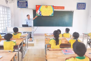 Một tiết học tại Trường tiểu học Lê Hồng Phong.