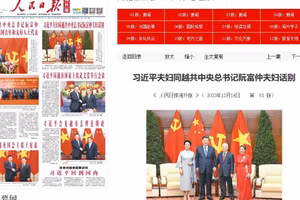 Các ấn phẩm của Nhân dân Nhật báo đưa đậm đặc các thông tin về chuyến thăm.