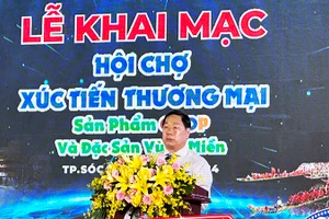 Phó Chủ tịch Thường trực Ủy ban nhân dân tỉnh Sóc Trăng Lâm Hoàng Nghiệp phát biểu khai mạc.