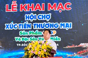 Phó Chủ tịch Thường trực Ủy ban nhân dân tỉnh Sóc Trăng Lâm Hoàng Nghiệp phát biểu khai mạc.