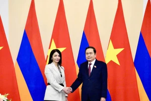 Chủ tịch Quốc hội Trần Thanh Mẫn tiếp Chủ tịch Nhóm nghị sĩ hữu nghị Armenia-Việt Nam Hasmik Hakobyan. (Ảnh: LÊ TUYẾT/VOV)
