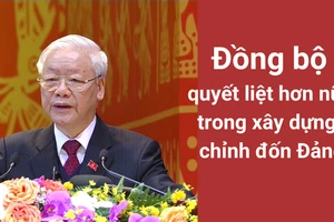 Đồng bộ, quyết liệt hơn nữa trong xây dựng, chỉnh đốn Đảng