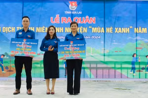 Trao tặng một căn nhà 60 triệu đồng, 1 công trình Thắp sáng đường quê và 200 cây xanh là một trong nhiều nội dung của chiến dịch " Mùa hè xanh" của Tỉnh đoàn Gia Lai đề ra.