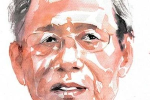 Ký họa nhà thơ Yến Thanh của họa sĩ Đỗ Hoàng Tường.