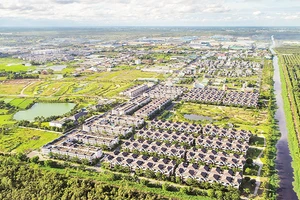 Một góc đô thị mới trên địa bàn huyện Đức Hòa xây dựng theo tiêu chí xanh bền vững, đô thị thông minh, đô thị đáng sống.
