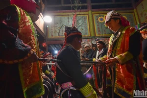 Lễ cấp sắc của người Dao đỏ ở Tả Phìn, thị xã Sa Pa, tỉnh Lào Cai. (Ảnh: VŨ LINH)