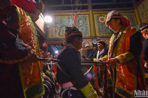 Lễ cấp sắc của người Dao đỏ ở Tả Phìn, thị xã Sa Pa, tỉnh Lào Cai. (Ảnh: VŨ LINH)