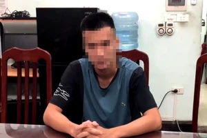 N.Q.T. tại cơ quan công an. (Ảnh: Cơ quan Công an cung cấp) 