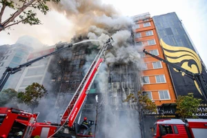 Vụ cháy nghiêm trọng tại quán karaoke trên đường Trần Thái Tông (Hà Nội) khiến 13 người tử vong năm 2016. (Ảnh: Minh Lê)