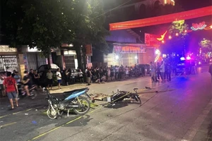 Hiện trường vụ tai nạn.