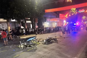 Hiện trường vụ tai nạn.