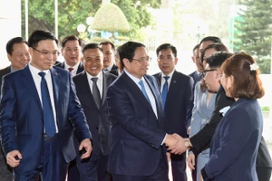 Thủ tướng Phạm Minh Chính tới dự Hội nghị triển khai nhiệm vụ ngành Dầu khí năm 2024. 