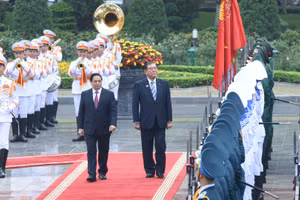[Ảnh] Lễ đón Thủ tướng Nhật Bản Ishiba Shigeru và Phu nhân 