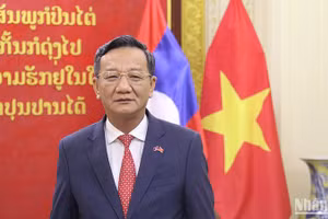 Đại sứ Việt Nam tại Lào Nguyễn Minh Tâm. (Ảnh: HẢI TIẾN)