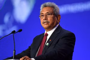 Ông Gotabaya Rajapaksa phát biểu tại COP26 diễn ra ở Anh, ngày 1/11/2021. (Ảnh: Reuters)
