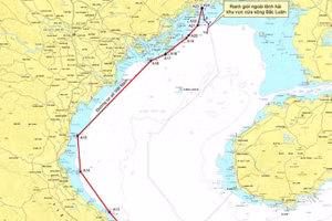 Việt Nam lưu chiểu tại Liên hợp quốc hải đồ và tọa độ đường cơ sở tại Vịnh Bắc Bộ