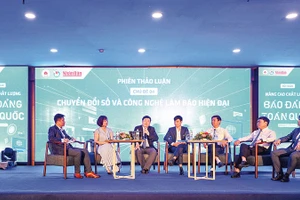 Phiên thảo luận “Chuyển đổi số và công nghệ làm báo hiện đại” tại Hội nghị Nâng cao chất lượng báo Đảng toàn quốc. ẢNH: DUY LINH