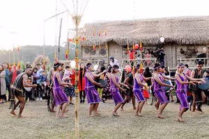 Đồng bào dân tộc Mạ và các dân tộc anh em trên vùng đất nam Tây Nguyên cùng vui ngày hội.