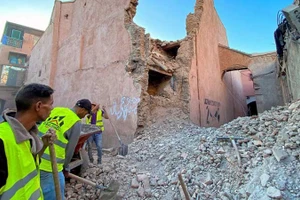 Động đất phá hủy nhiều ngôi nhà tại Maroc. (Ảnh REUTERS)