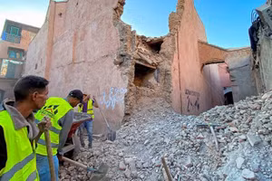 Động đất phá hủy nhiều ngôi nhà tại Maroc. (Ảnh REUTERS)