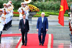 Chủ tịch nước Võ Văn Thưởng và Phu nhân chủ trì Lễ đón chính thức Tổng thống Cộng hòa Liên bang Đức Frank-Walter Steinmeier và Phu nhân
