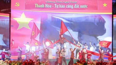 Một cảnh trong chương trình " Thanh Hóa - Tự hào cùng đất nước".