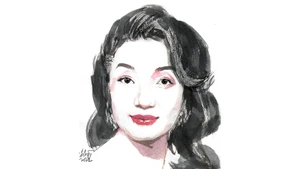 Ký họa chân dung ca sĩ Phạm Thu Hà của họa sĩ Đỗ Hoàng Tường.