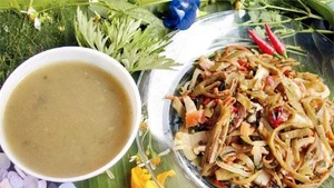 Gùi lá bép đọt mây.