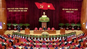 Hình ảnh tại Hội nghị lần thứ nhất, Ban Chấp hành Trung ương Đảng khóa XIII. (Ảnh: Trung tâm Báo chí Đại hội XIII)