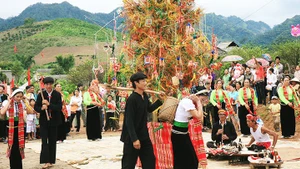 Lễ hội Rừng Thông bản Áng, xã Đông Sang, huyện Mộc Châu. Ảnh: Đức Tuấn