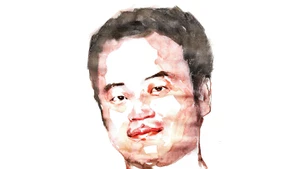 Ký họa chân dung nhà thơ Đỗ Anh Vũ của họa sĩ Đỗ Hoàng Tường.