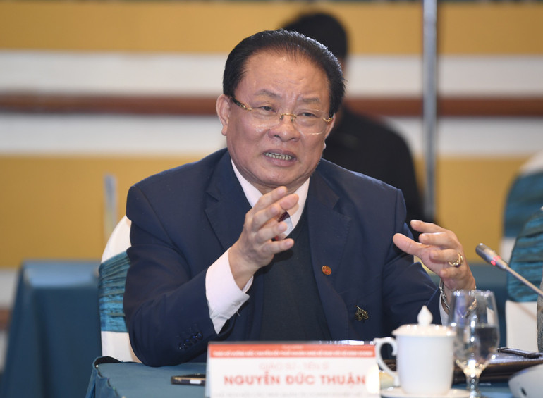 Giáo sư, Tiến sĩ Nguyễn Đức Thuận - Chủ tịch Hội các Nhà quản trị doanh nghiệp Việt Nam. (Ảnh: ĐỖ BẢO)