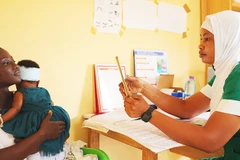 Ứng dụng quét sinh trắc học tại cơ sở y tế. Ảnh: BUFFETT FOUNDATION