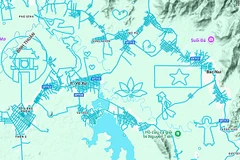 Những hình vẽ hiển thị qua chế độ xem phố của Google maps trên địa phận Lâm Đồng hiện nay (trước kia thuộc Bình Thuận).