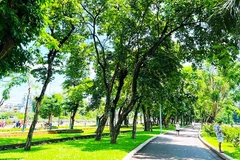 Hàng rào công viên được dỡ bỏ, tạo thuận lợi hơn cho người dân vào tập thể dục, đi dạo.