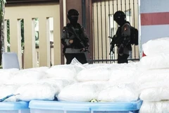 Một vụ bắt giữ ma túy tại Indonesia. Ảnh: AFP